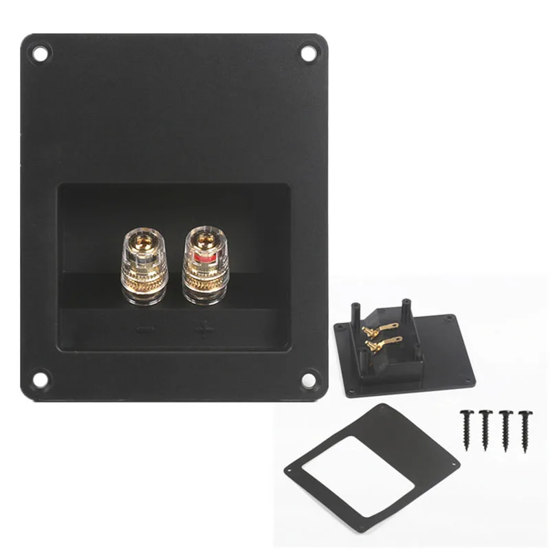 

2 pcs Speaker two-position junction box binding post audio ABS material junction box with 506 crystal terminal