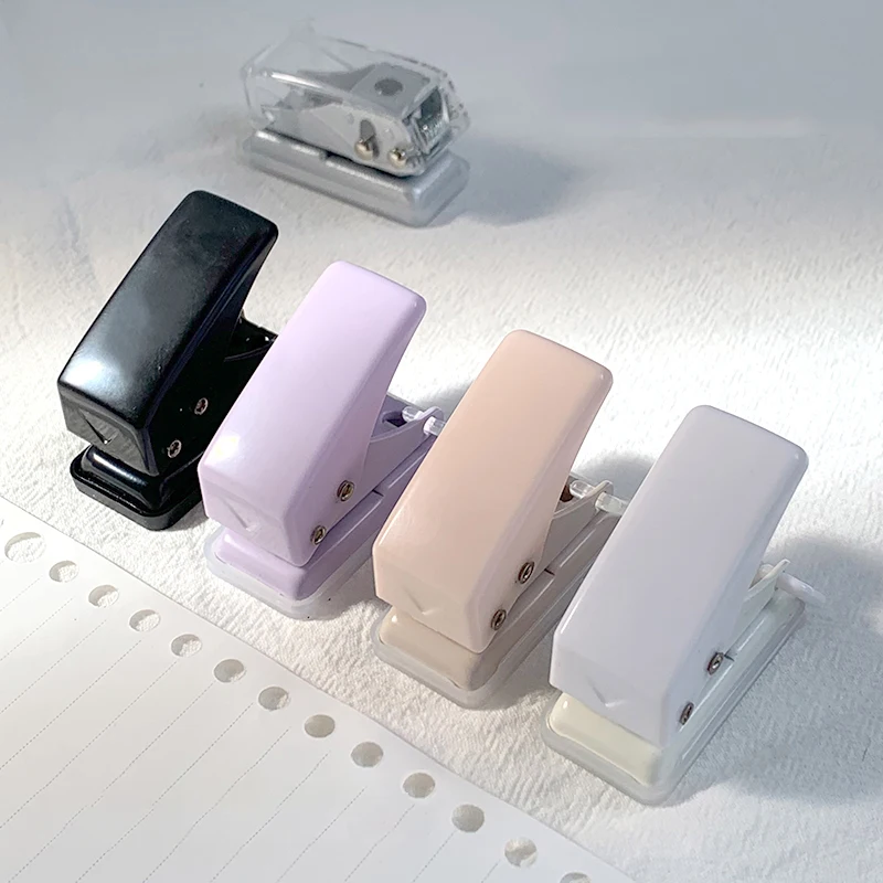 Morandi Mini Hole Punch – Small Single-Hole Puncher for Notebooks & Binders Office School Binding Supplies Stationery