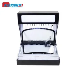 This is the test machine to show the hydrophobic function or the hydrophilic function to the film, car paint surface and glass.