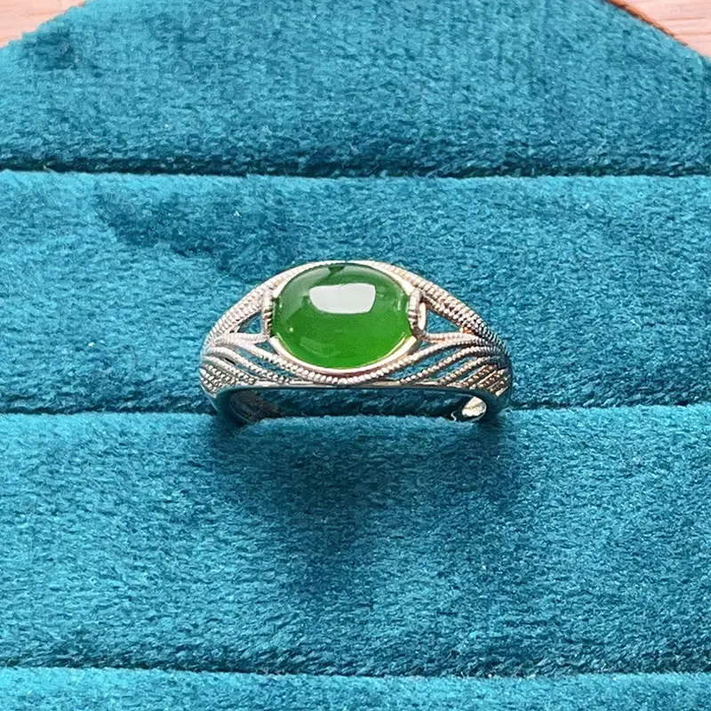 

Лидер продаж, кольцо из зеленого нефрита для женщин, 7 мм * 9 мм, 2 карата, серебряное кольцо из натурального нефрита 925 пробы для мужчин, позолоченные ювелирные изделия 18 карат
