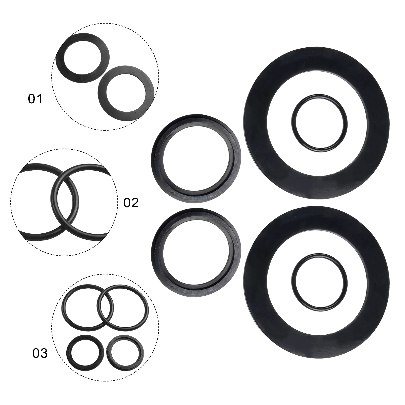 Rendimiento de sellado Superior, Kit de arandelas y anillos de goma ORing de 6 uds para válvulas de émbolo de piscina para 10745 10262 y 10255
