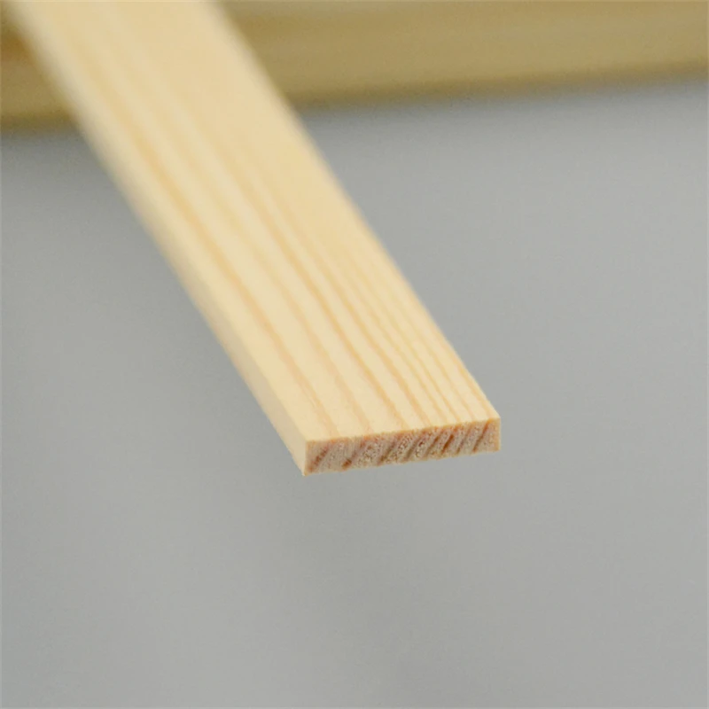 Custom Natural Siberian Pine Larch Wood Strips Slats 10 Pieces, 1mm to 25mm Thick, Widths 2mm to 25mm, for Furniture Woodworking