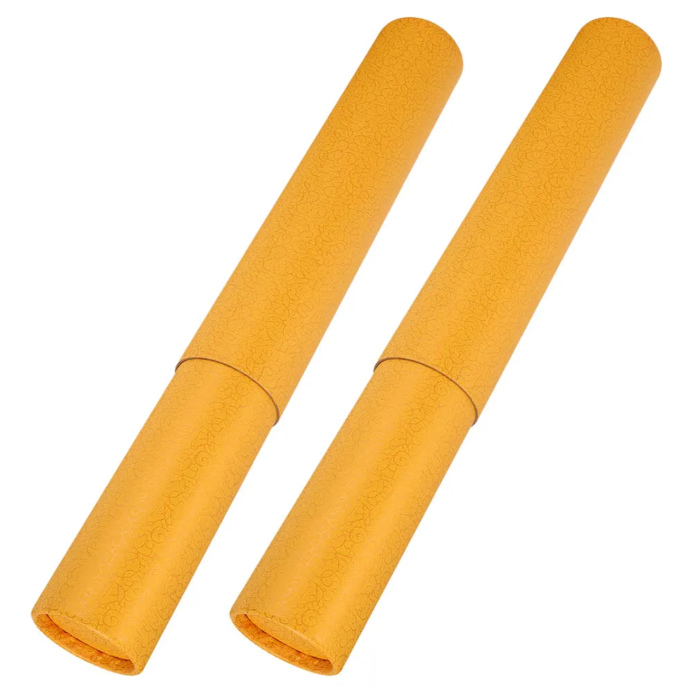 2 قطعة صندوق التمرير اللوحة الصينية الخط الفن تخزين أنبوب سميكة التعبئة والتغليف الفاخرة للأعمال الفنية والخط حجم واسع #1