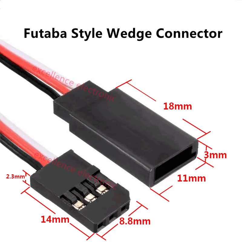 20set Servo Extension JR/Futaba connettore maschio/femmina spina con terminale 2.54 per RC Robot Airplane Car Servo ESC