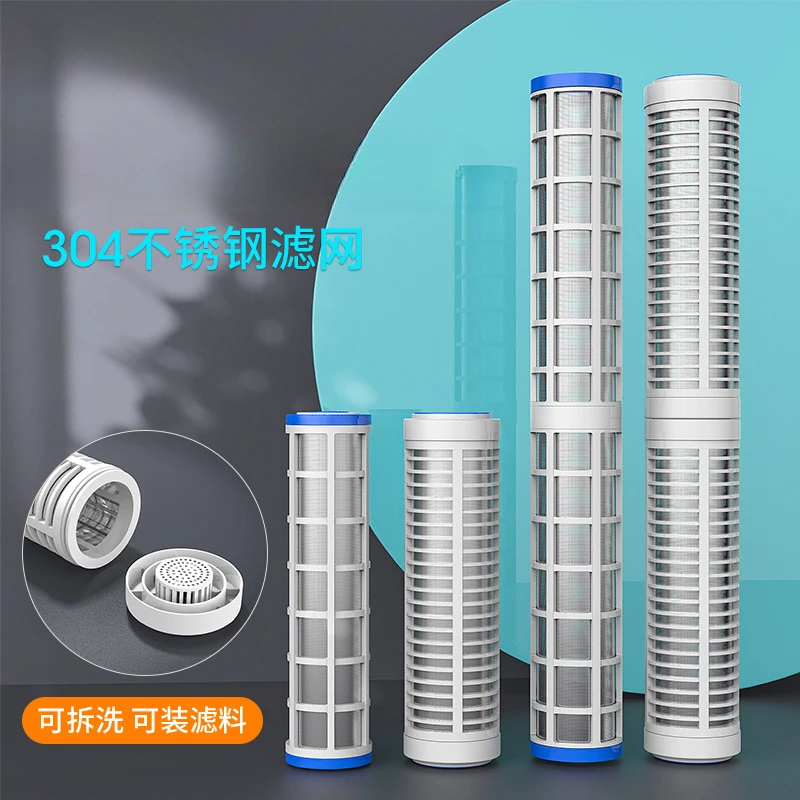 10 Inch 304 Stainless Steel Inner Filter Bottle Instead of PP Cotton Ceramic Filter Precision 40 Micron Filter Element