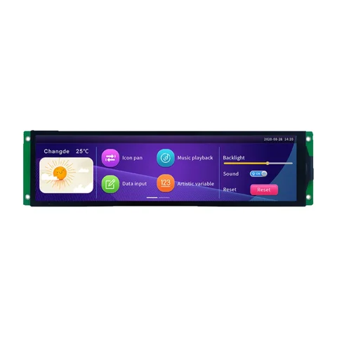 DWIN 8.8 Inch 1920x480 TFT LCD HMI Display Module TTL/RS232 IPS Capacitive Resistive Touch Screen DMG19480T088_01W
