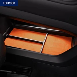 For ZEEKR 001 2021-2024 Under Center Console Suede Storage Box Car Styling Interior Armrest Organizer