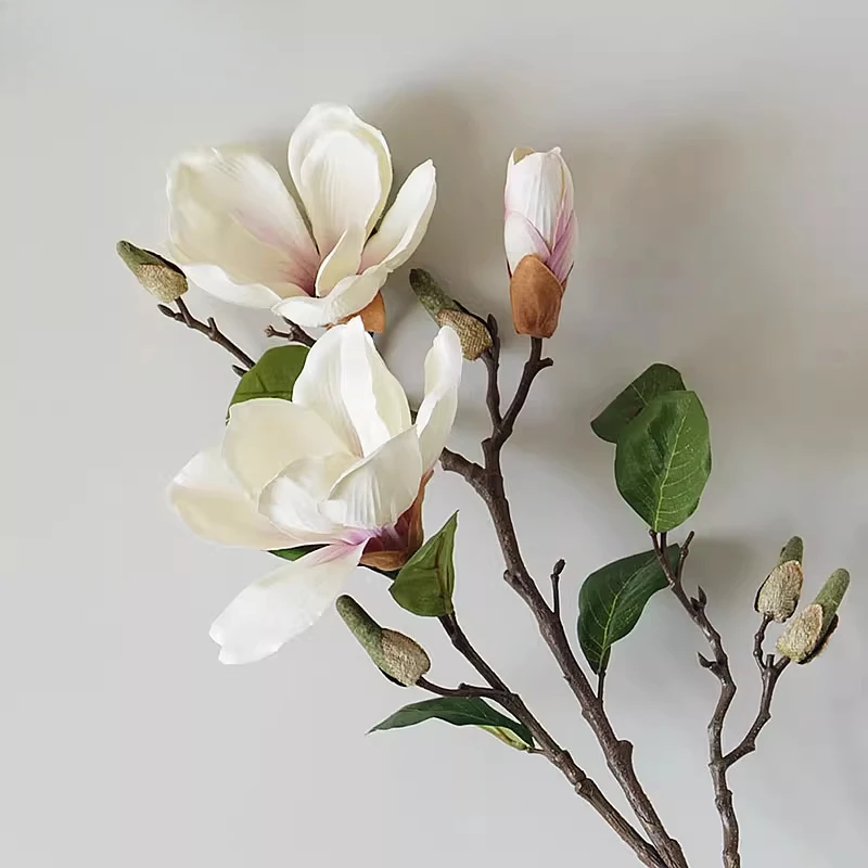 

Magnolia Artificial Flower False Flower Single Branch Home Decoration Decoration Photo Props Wedding Decoration