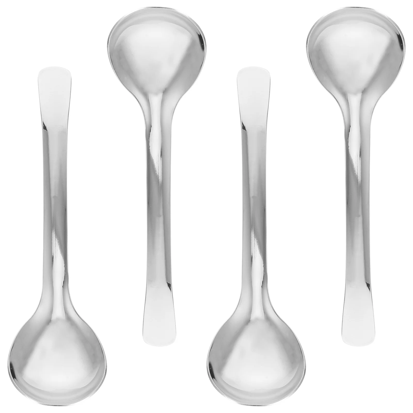 

4pcs Stainless Steel Soup Ladles Ergonomic Handle Dishwasher Safe For Hotpot Noodles Soup Serving Kitchen Utensils