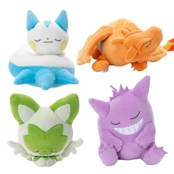 Lindo juguete de peluche de Pokémon durmiente, Gengar, Sprigatito, Charizard, Pachirisu, animales de dibujos animados suaves, muñeca de peluche, regalos