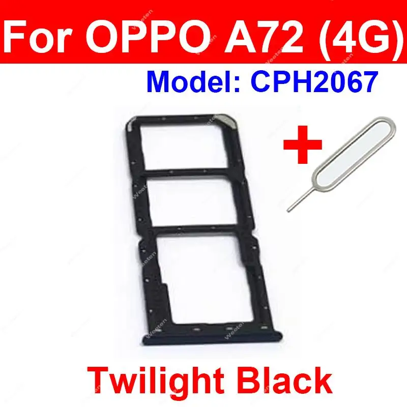 Card Slot Adapter For OPPO A72 A73 A74 4G 5G (2020) Sim Card Tray Holder Reader Replacement Repair Parts