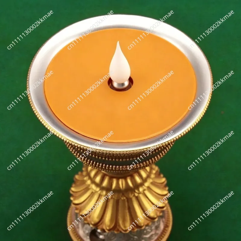 Ghee Lamp in Front of Buddha, Artificialled Long-lasting Lamp, Multi-specification Eight Auspicious Plug-in Ghee Lamp for Home