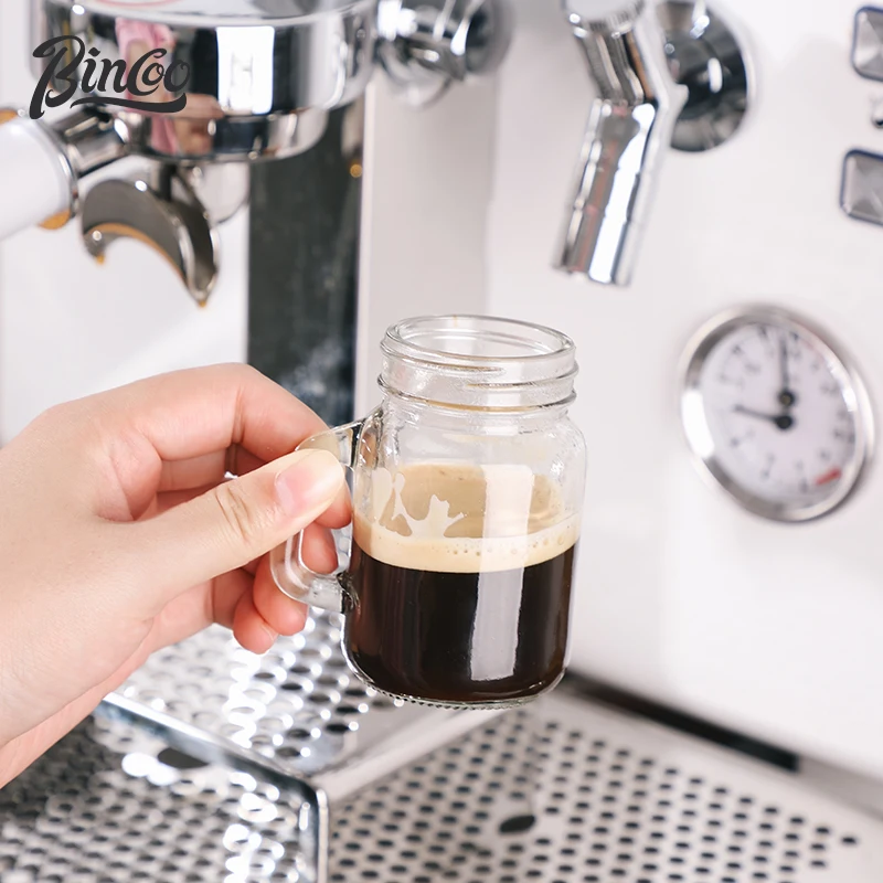 Bincoo Wadah Kopi Kaca Tangki Tertutup Tabung Tertutup Vakum untuk Biji Kopi, Teh, Wadah Penyimpanan Dapur