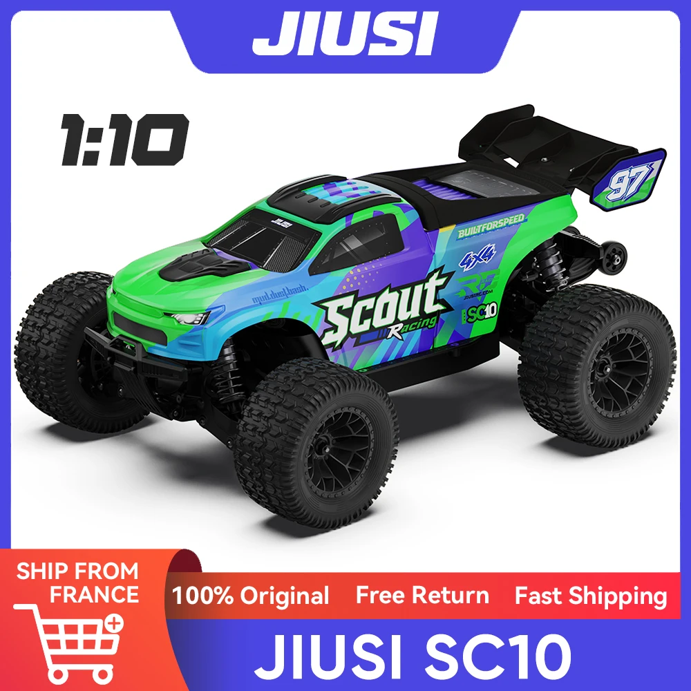 JIUSI SC10 Auto RC Crawler in Scala 1:10, Auto RC 80km/h ad Alta Velocità, 4WD, Auto da Corsa Fuoristrada, Antiurto, Alta Resistenza alle Collisioni, Sistema di Controllo Elettronico ad Alte