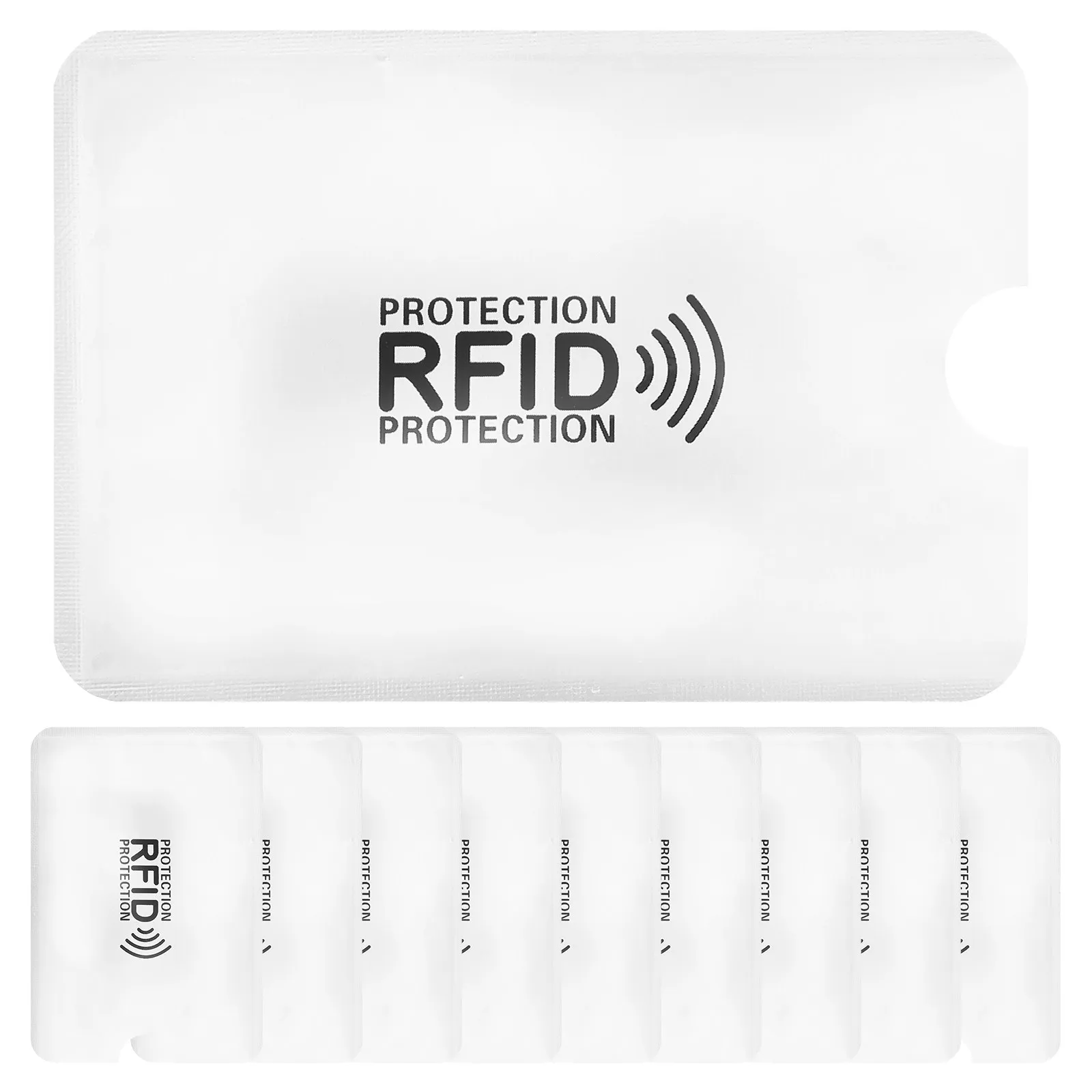 

10Pcs Anti Demagnetization Card Holder Silver Aluminum Slim Rfid Blocking Sleeve Prevent Bank Id Info Leakage Secure Credit