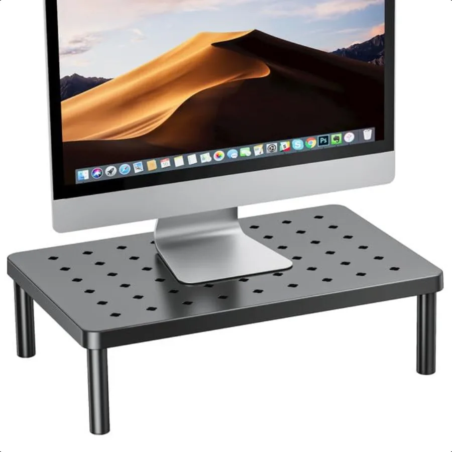 

Monitor Stand for Desk Ergonomic Monitor Riser Laptop Stand with NonSlip Pads Sturdy Stable Computer Stand with Cooling Holes D