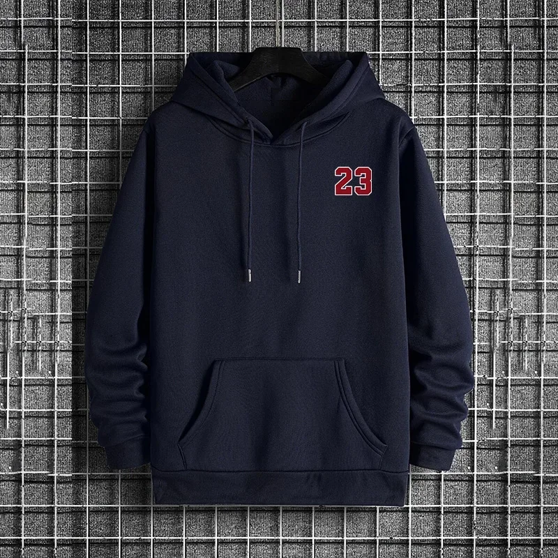 Male Daily Casual Fashion Pullover Outdoor Gym Fitness Sporty Hooded Coats Men's Hoodie Autumn Winter High Grade Warm Sweatshirt
