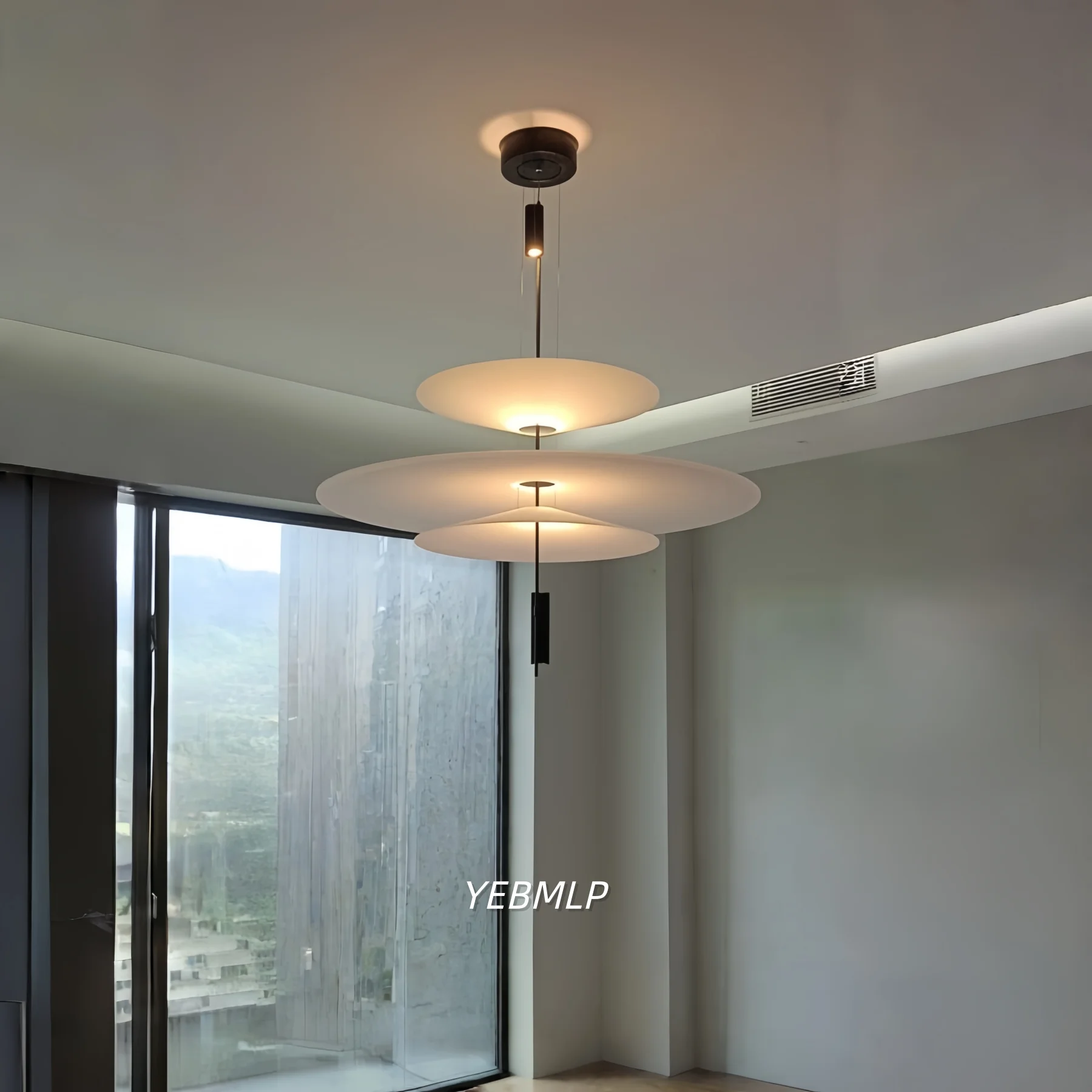 

Postmodern Nordic Acrylic Flying Saucer LED Chandelier Luxury Metal Pendant Lamp For Dining Living Room Cafe Decor Hanging Light