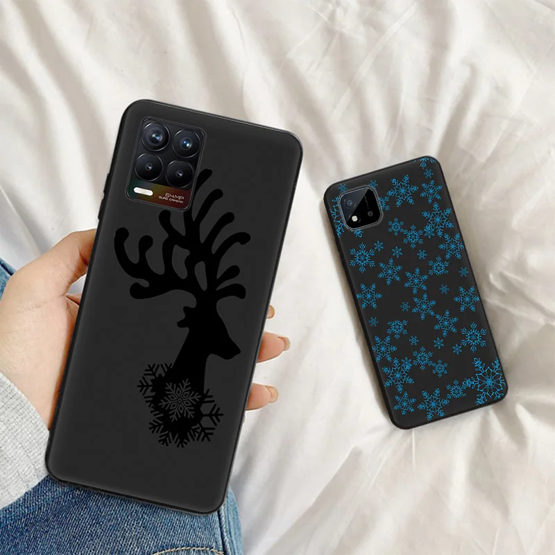 Soft Phone Cases For Pixel 8a 7a 6a 7 6 8 Blue Snowflake Ice Deer Honor X8b X9b X7b 70 90 X6 X7 X8 X9 A Magic5 Black Matte Cover