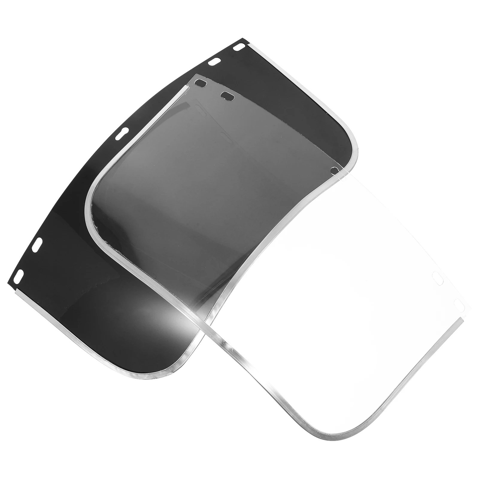 2개입 용접용 두꺼운 PC PVC 중량급 안전 바이저 충격 저항 스플래시 보호용 하드 헬멧 건설용