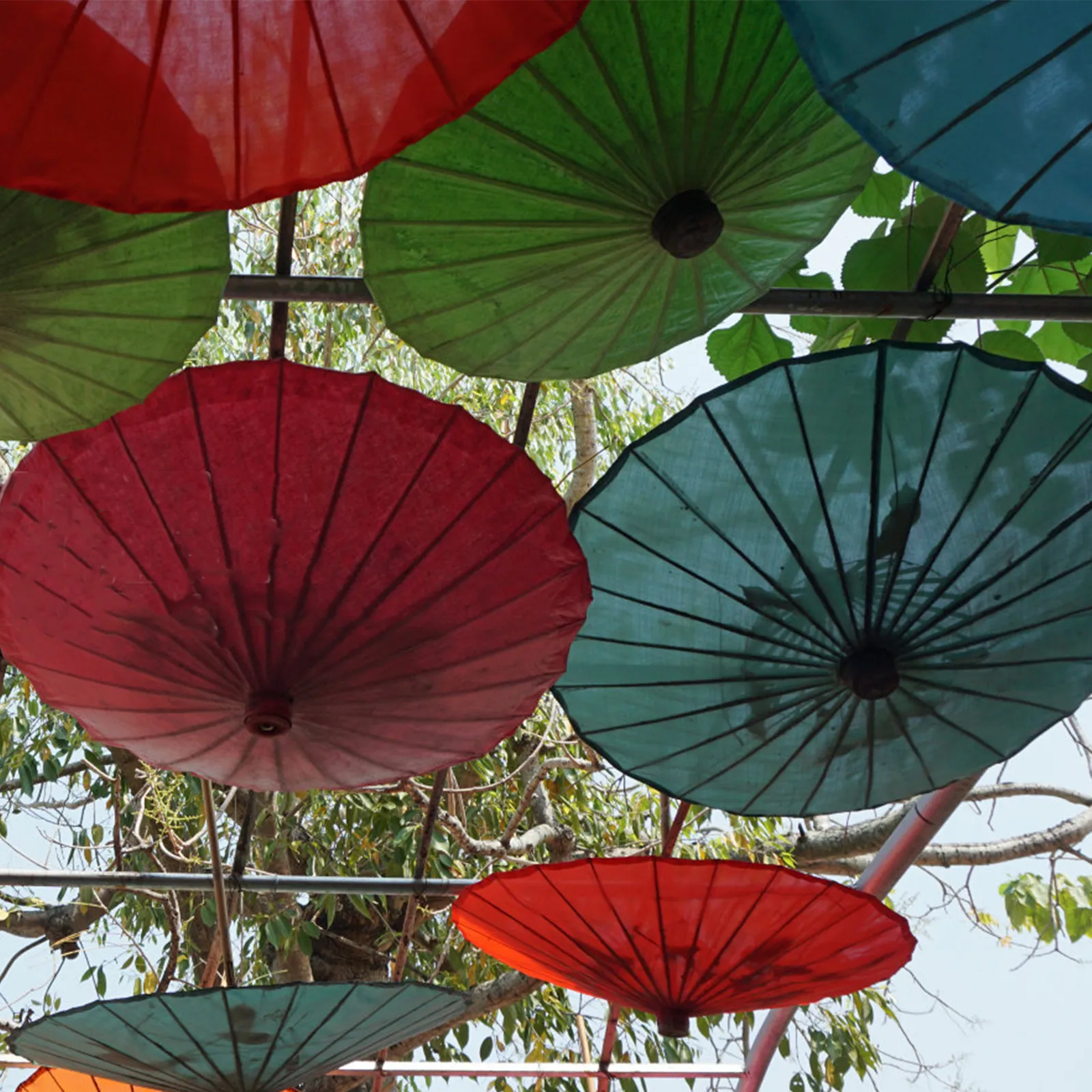 

2 шт. бамбуковые подставки для зонтов из промасленной бумаги: элегантные декоративные держатели для фотосессий, домашнего декора, свадебных сцен и выставок