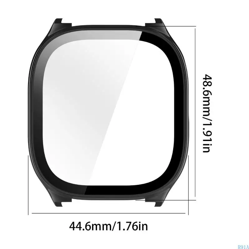 R91A 스마트 워치 커버 쉘 스크린 프로텍터 템퍼링 유리 필름 3