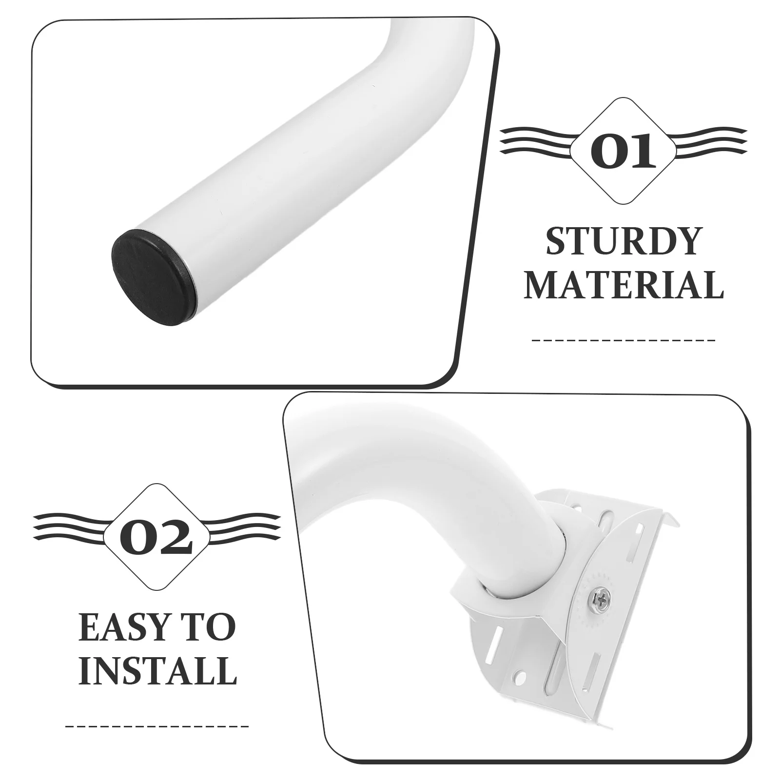 

Heavy Duty Antenna Mount Pole with Adjustable Bracket for Video Aluminum Mounting Hardware Outdoor Use