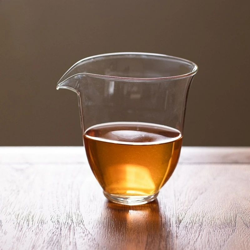 

Japanese Style Glass Tea Cup Fair Cup Household Heat-resistant Transparent Chahai Kung Fu Teacup Tea Ceremony Accessories new