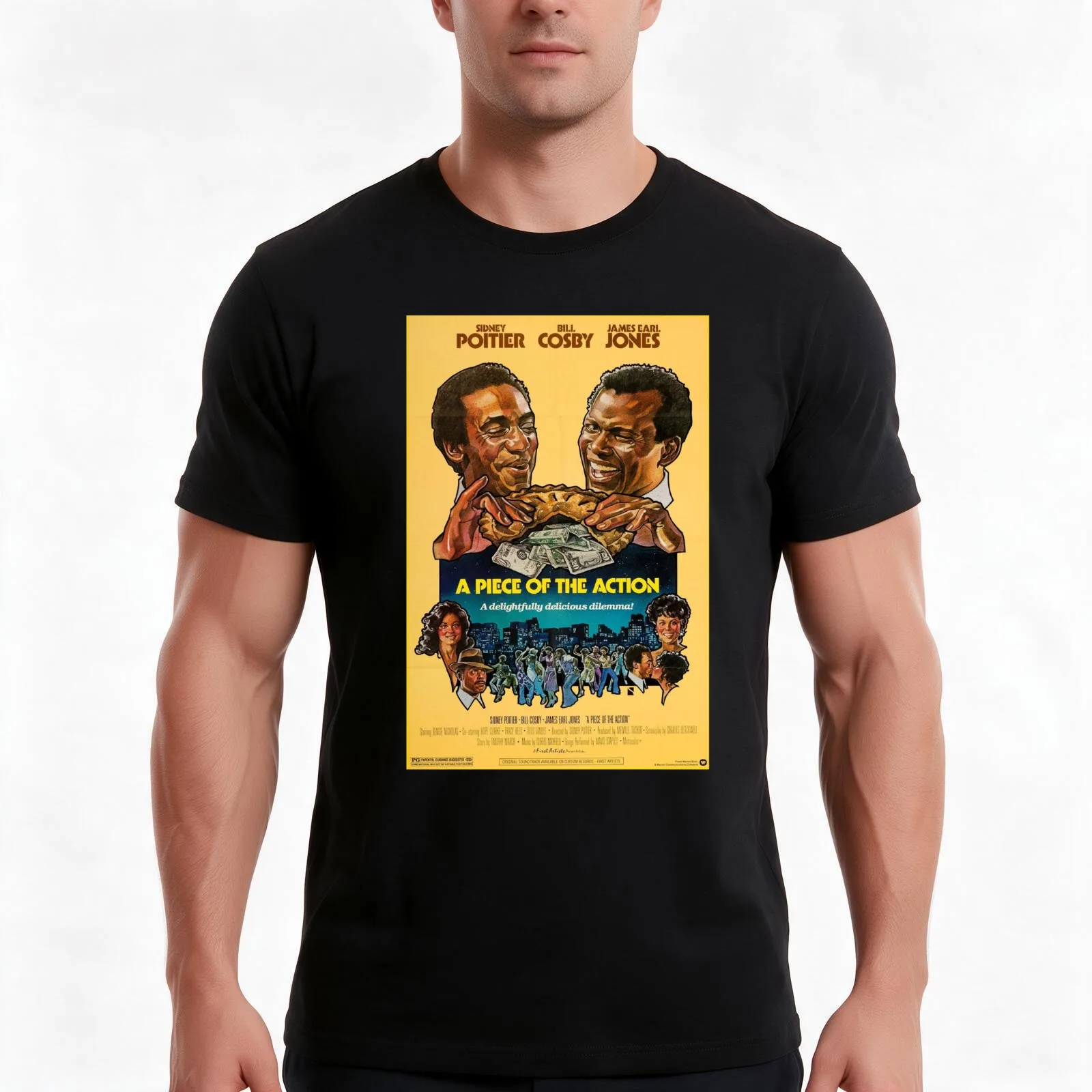 Una Pieza de la Acción, Póster Uptown Saturday, Ropa (Camiseta, Calcetines, Polo, Camiseta de Cuello en V, Sudadera de Manga Larga, Sudadera, Camiseta)