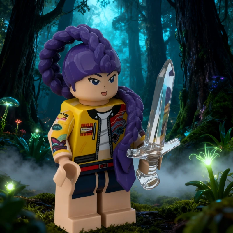 Neue KPop Demon Hunters Bausteine Set Rumi Modell Puppe Pädagogisches STEM Spielzeug für Kinder