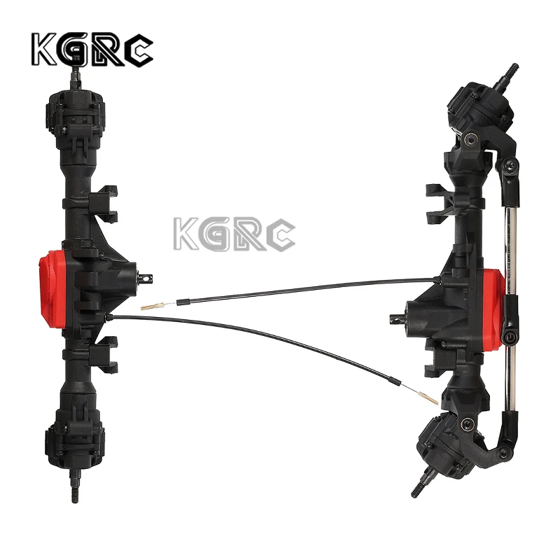 Metalowe osie portalowe RC 1/10 oś przednia i tylna z mechanizmem różnicowym T-lock do części do ulepszeń samochodów Traxxas TRX-4 Axle RC