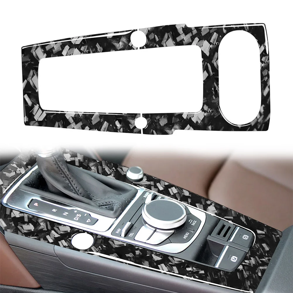 LHD центральная консоль автомобиля, панель переключения передач, накладка, кованый узор для Audi A3 S3 RS3 2013-2020 LHD центральная консоль автомобиля, панель переключения передач, накладка, кованый узор для Audi A3 S3 RS3 2013-2020