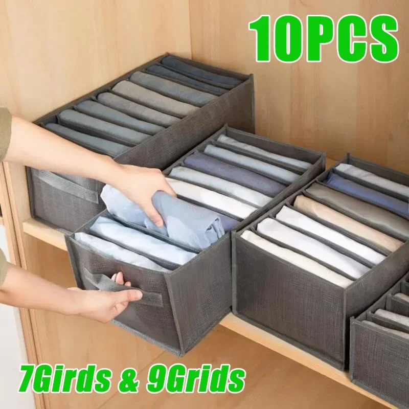 Closets Clothes Organizer Pants Jeans Storage Box Cabinet Organizer Drawers Underwear Socks T-Shirt Wardrobe Storage Organizers