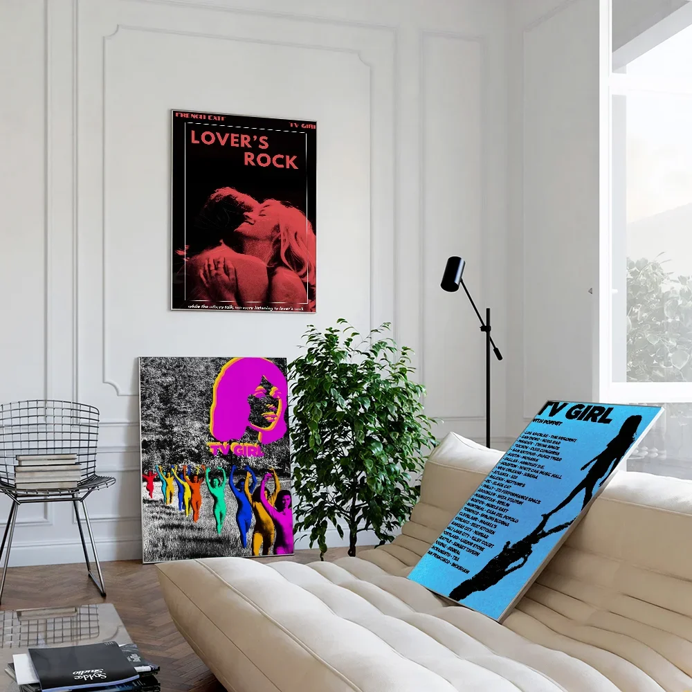 TV Girl Vintage Posters Sticky Whitepaper Prints Posters Artwork Posters Wall Stickers view 3