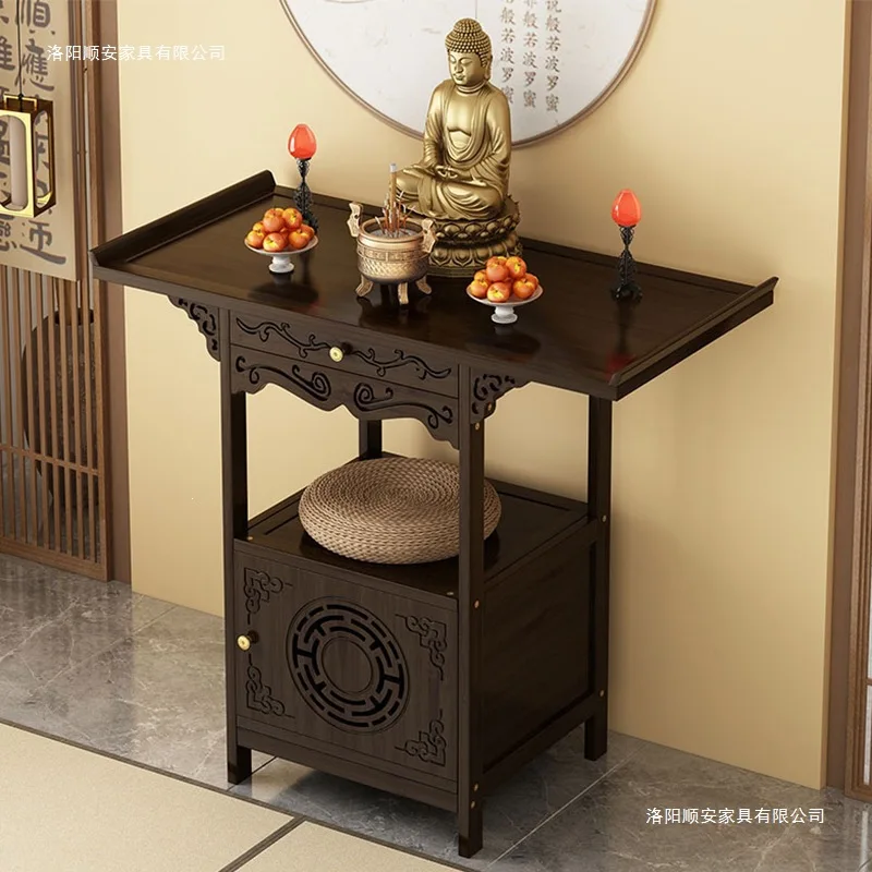 

YFY Buddhist niche New Chinese-style vertical cabinet Ye offering table Shentai platform incense case Guanyin Buddhist niche