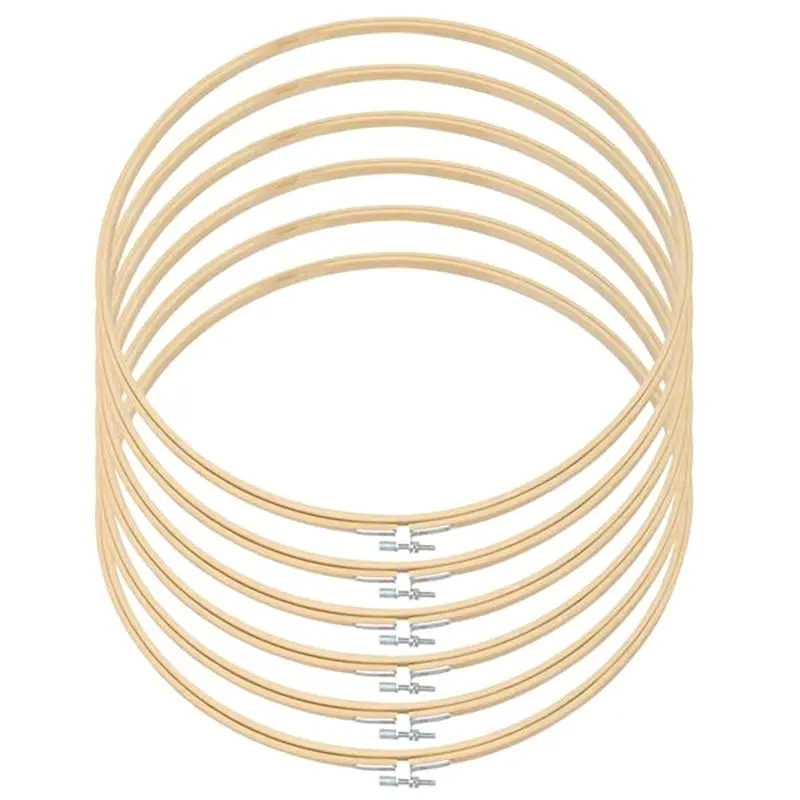 

TEXU 40Cm DIY Crosss Stitchs Embroidery Circle Bamboo Hoop Crosss Hoop Ring Support Wooden Needle Craft Tools Easy To Use