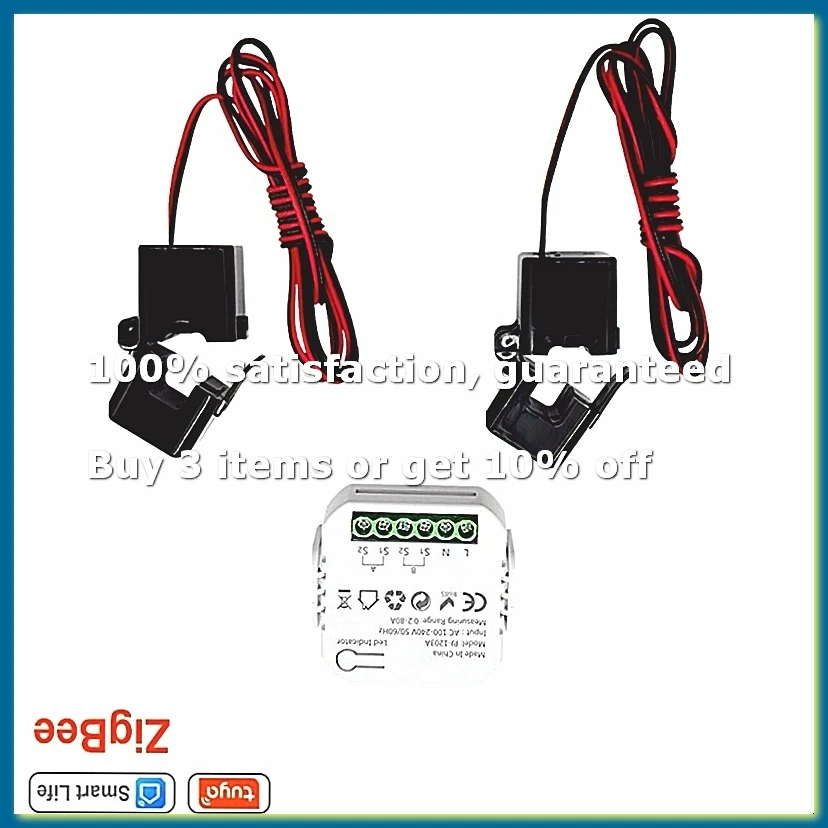 Tuya ZigBee Smart Energy Switch Power Voltage Current Meter APP Real-Time Power Statistics Consumption Querying 2CT-A009