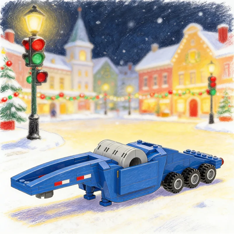 

Набор строительных блоков MOC «Стальной прицеп-каталка» (181 деталь), модель городской строительной техники, развивающая игрушка, подарок на Рождество и День рождения для детей