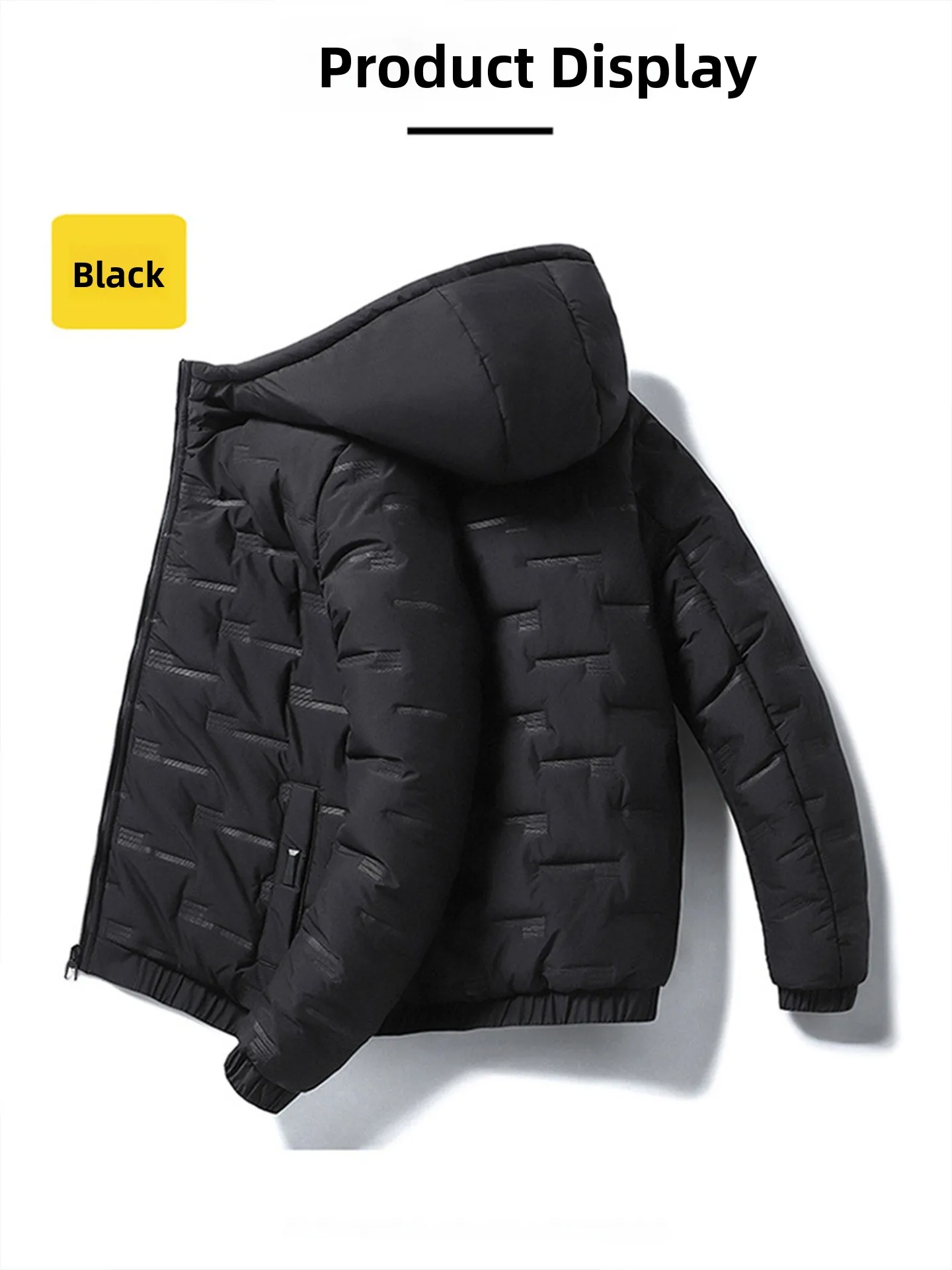 معطف بول 2025 الجديد للرجال خفيف الوزن بغطاء للرأس مبطن بالقطن للاستخدام الخارجي، معطف رقيق للغاية دافئ ومبطن مقاوم للرياح بأ...