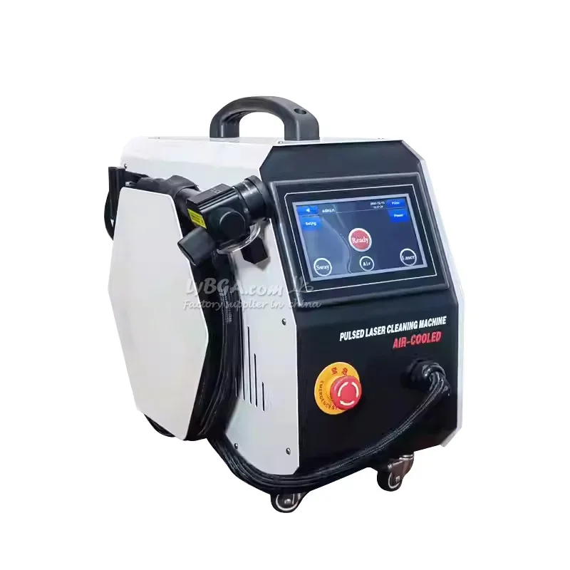 Macchina per la pulizia laser a impulsi portatile da 300 W raffreddata ad aria non danneggia il pulitore laser del substrato 200 W 100 W Rimozione della ruggine per il metallo