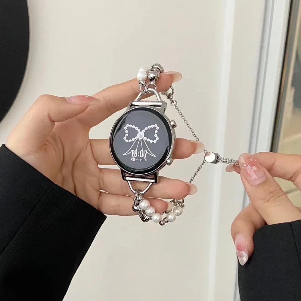 Universal 20mm 22mm 18mm Perlen strap band Für Samsung Galaxy Uhr 7 FE 5 Pro 4 6 klassische 44mm 40mm sport armband correa