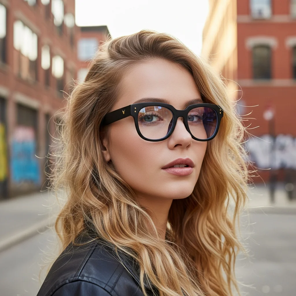 Koreanischer Stil Großrahmige Anti-Blaulicht-Brille Internet-Berühmtheit Unisex Computer- und Handy-Augenschutz Einfache Brille 5125