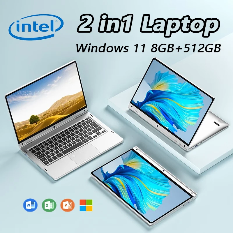 

Планшетный ПК Портативный портативный 2 в 1 Компьютер Intel N4020 11,6-дюймовый сенсорный экран Ноутбук 8 ГБ DDR4 512 ГБ SSD Windows 11 Pro