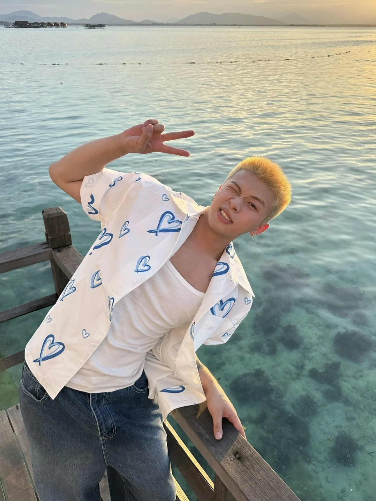 

Summer Island Vaion Cuba Collar ort Sve Heart fiti Мужская одежда свободного кроя Teenager Faion из тонкого материала Maldive S...