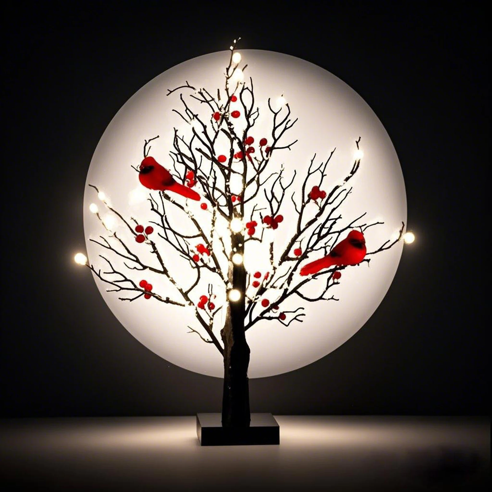 LED Glowing Tree Table Lamp Christmas Tree Fairy Night Lights Home Party Wedding Bedroom Decoration Mini Birch Xmas Tree Light