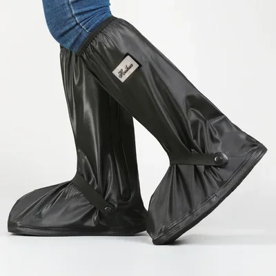 

High-tube thickened rainproof shoe cover for motorcycle and electric vehicle riding, and outdoor waterproof shoe cover