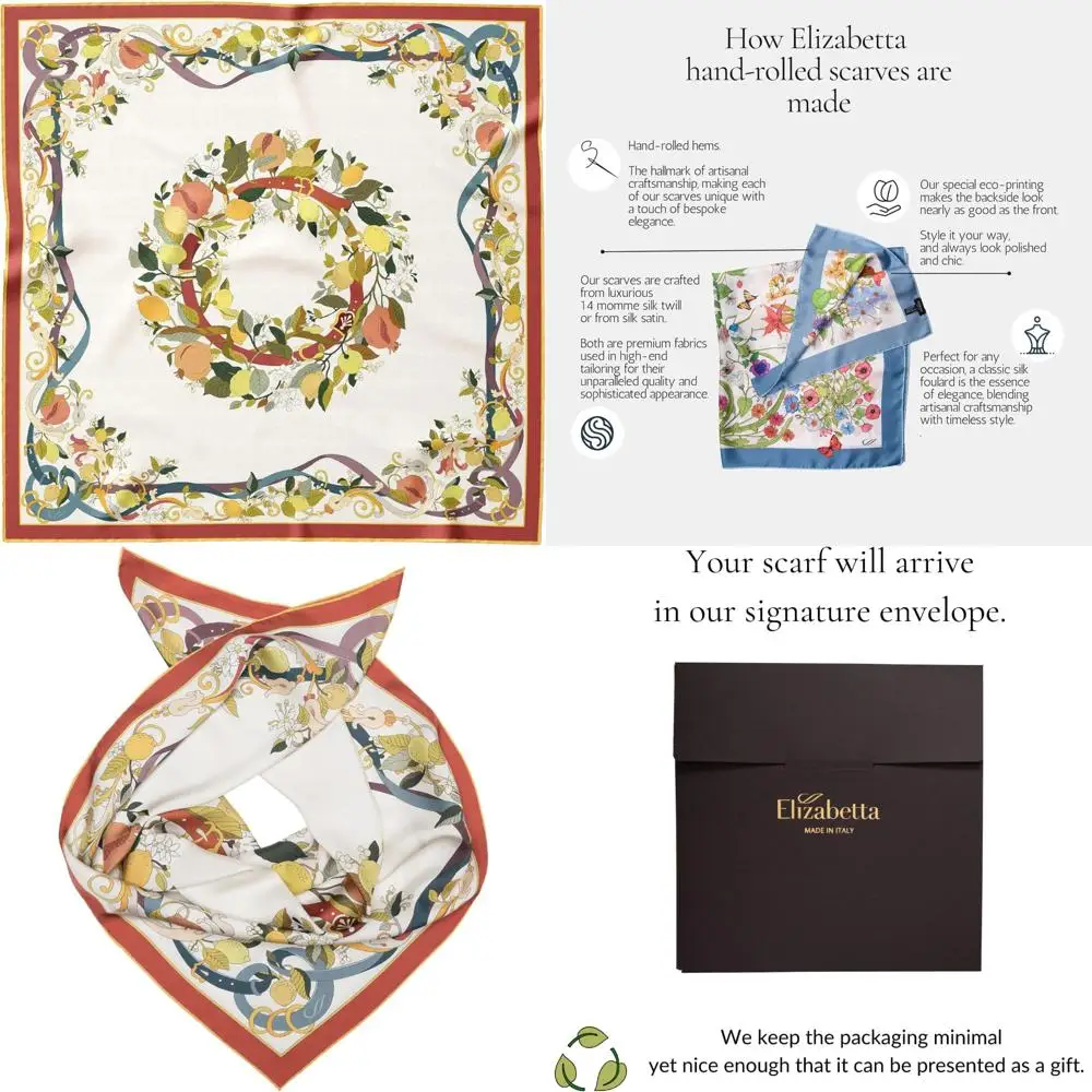 

100% шелковые квадратные шарфы, итальянские изделия, женские 35 см, сделано в Италии, роскошные модные аксессуары