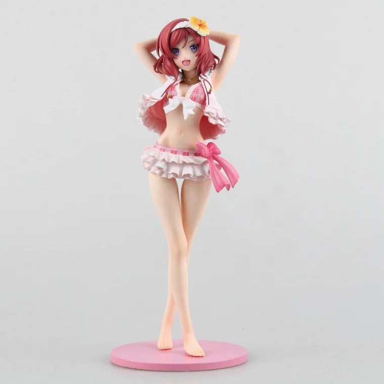 23cm Love Live! Maki Nishikino Swimsuit Ver Hentai Figure Pvc Sexy Girl Model Adult Toy Anime Action Dolls Collection Model Gift