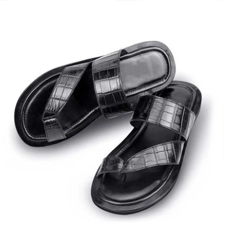 

gete new summer crocodile shoes men slipper male sandals crocodile fashion personality shoes men crocodile sandals slippers