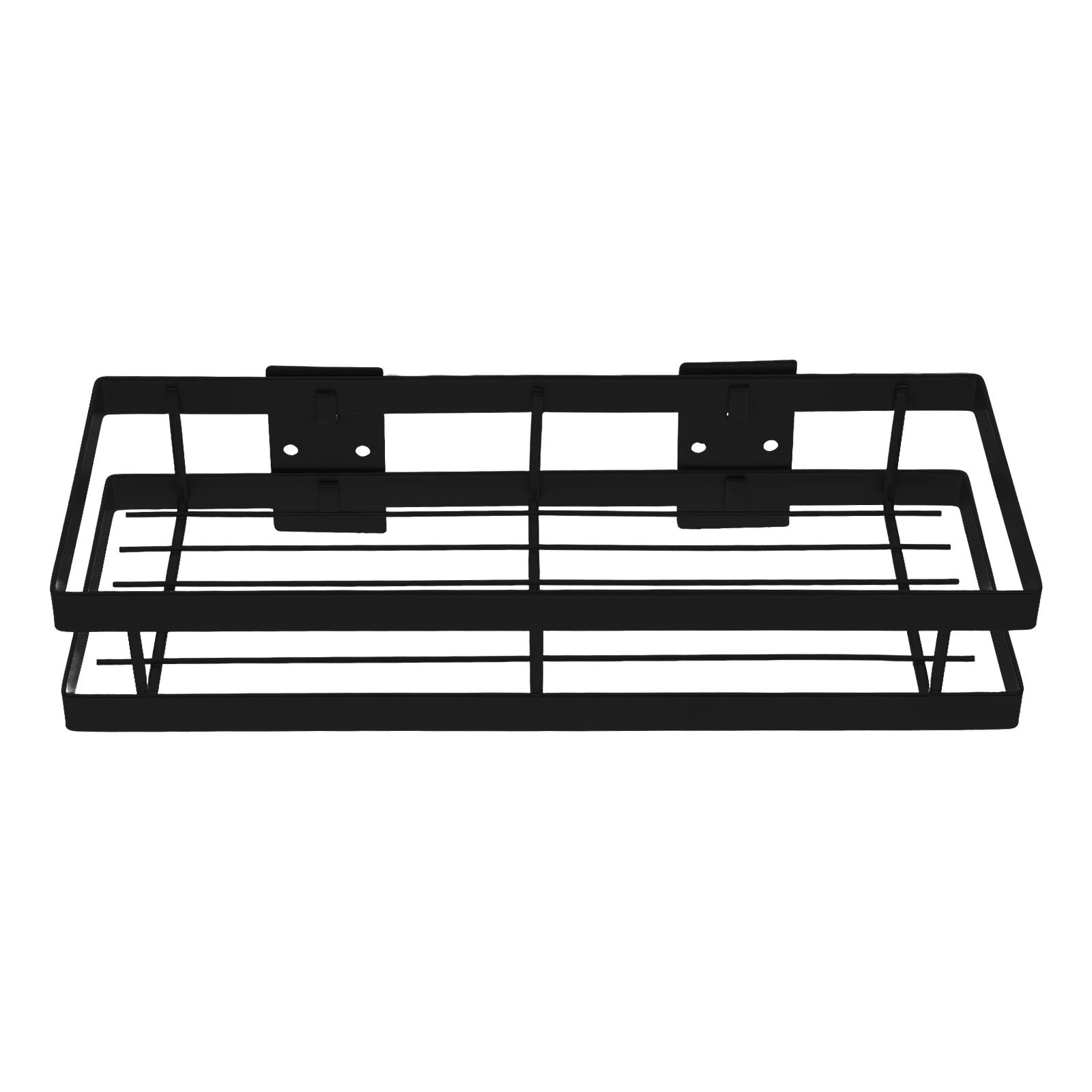 

WallMounted KitchenBathroom Organizer DurableIron Spacesaving Nodrill ShelfStorage Solution Hardware